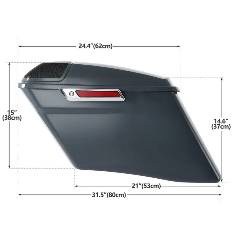 Седло для мотоцикла 4 &quot серая удлиненная сумка Harley Touring CVO Road King Glide Street