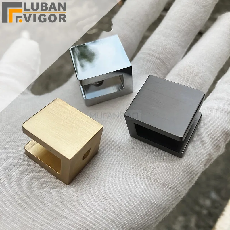 Роскошная фурнитура латунный зажим/зажим для стекла аксессуары полки ванной