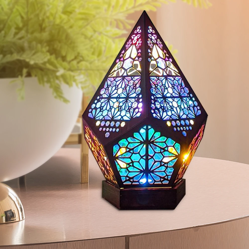 Светодиодный богемный угловой напольный светильник алмазная лампа с проекцией