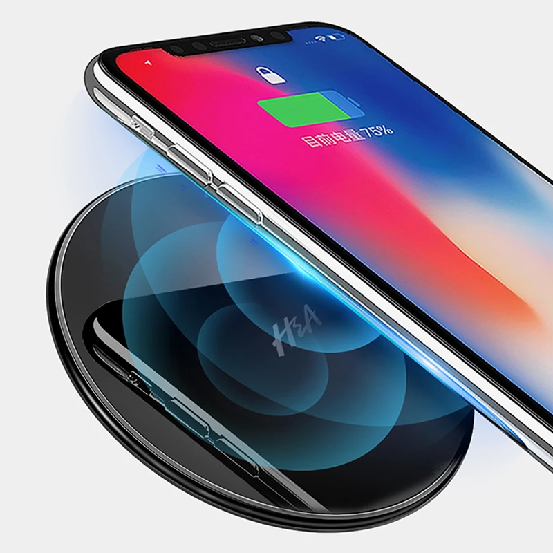 H& A 10 Вт Qi Беспроводное зарядное устройство для iPhone X Xs MAX XR 8 plus Зарядка для samsung S8 S9 Plus Note 9 8 USB зарядное устройство для телефона