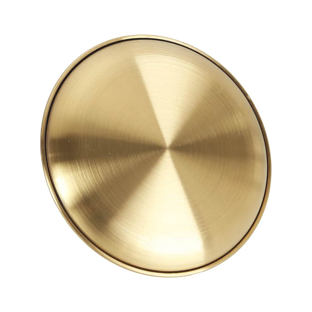 Золотая обеденная тарелка круглая сервировочная посуда из нержавеющей стали