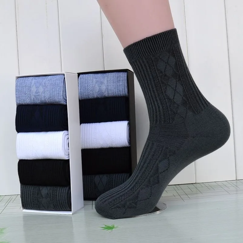 Модные подарочные коробки носки 5 шт./компл. техника Double Needle мужские в деловом