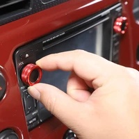 aluminum alloy center control volume switch button knob ring cover modification car accessories for toyora fj cruiser 2007 2021