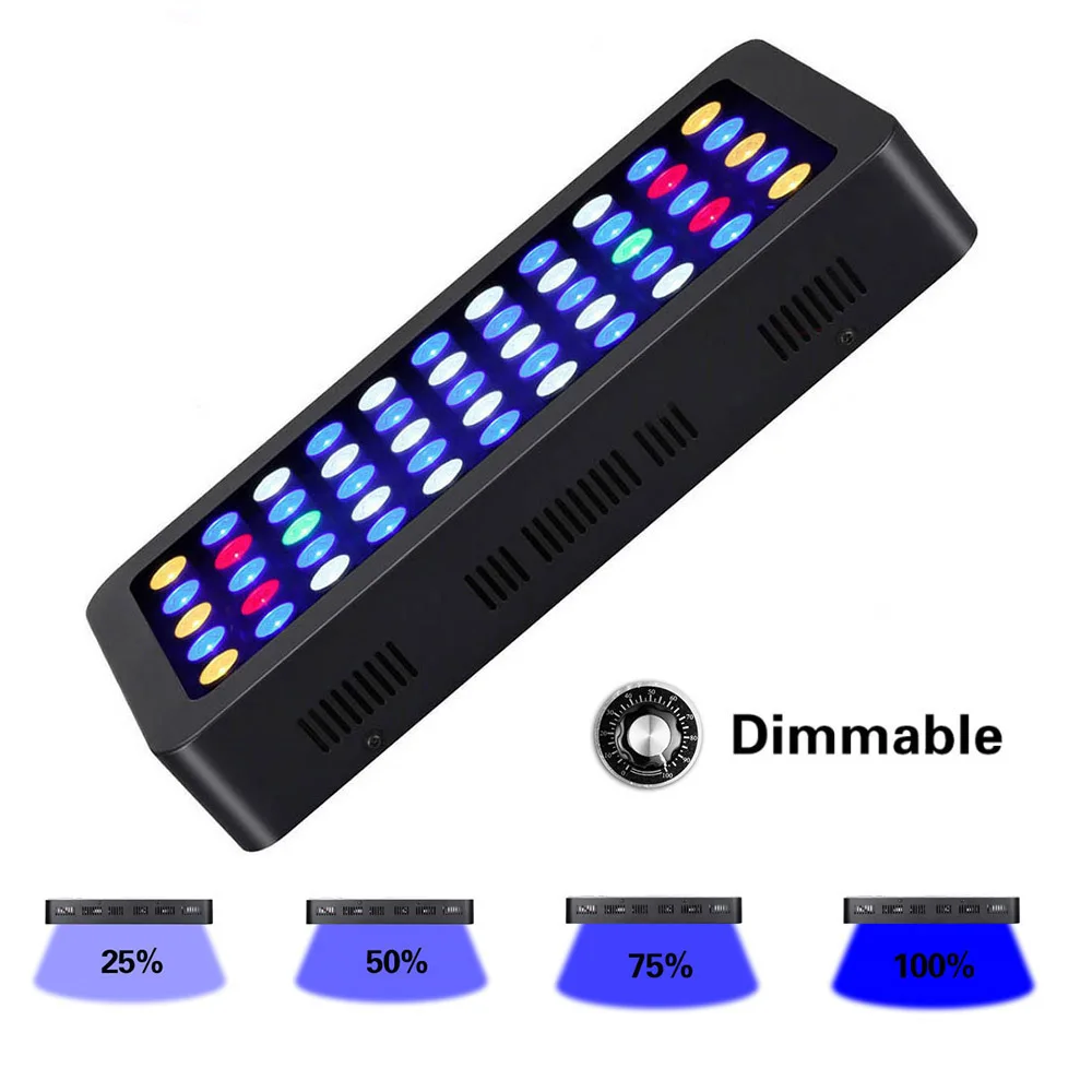 

Dimmer Led Aquarium Lighting Coral Lights 165W Marine Aquarium Light Dimmable Lamp Saltwater Freshwater Fish Tank Aquatic Plants