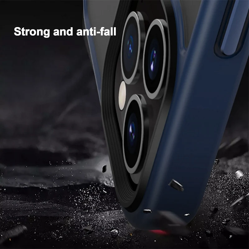 

Phone Case iPhone 12 Pro Max 12 Mini 5.4 Matte Solid Color Cover Patchwork button Shockproof Phone Cover Protective Case