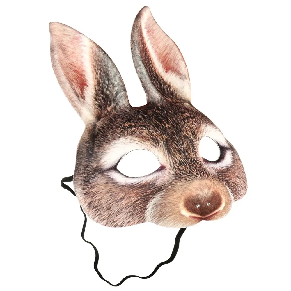 April Fools' Day аксессуары Косплей Кролик Реалистичные Маски Masker Mascaras Animales реквизит маска на Хэллоуин унисекс карнавал