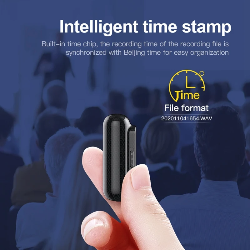 

Mini Voice Activated Recorder, Digital Recording Voice Recorder MP3 Player for Lecture, Meeting, Interview
