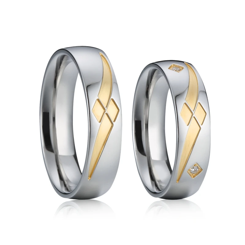 

2019 designer crown jewelry couple wedding ring men custom jewellery Alliances love female rings for women