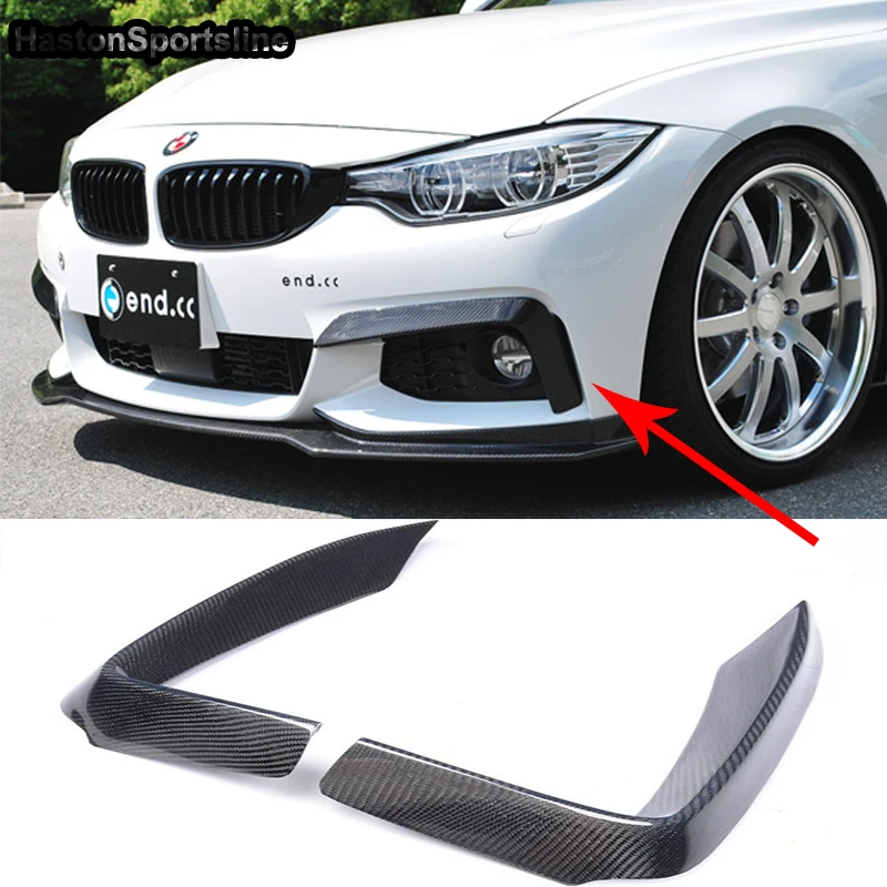 F32 F33 F36 M Sport углеродное волокно автомобильный передний разветвитель крышка
