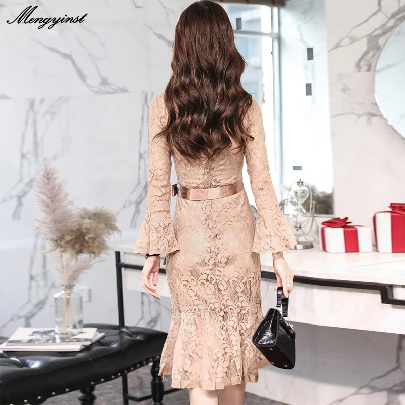 Женское привлекательное кружевное платье весенние женские повседневные