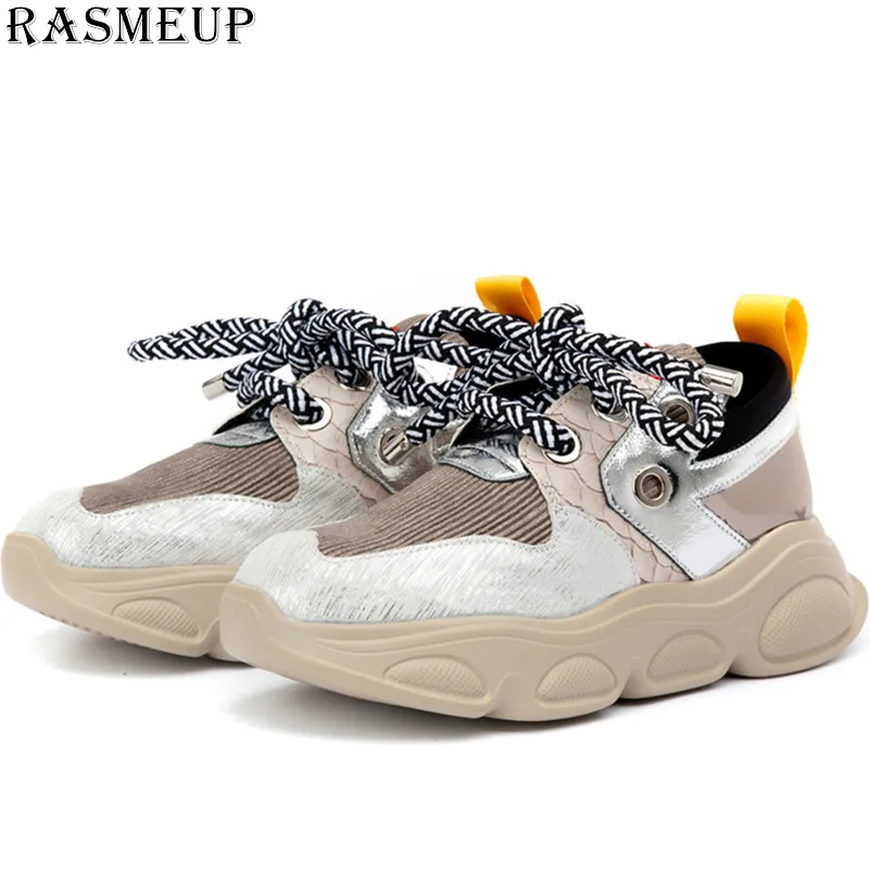 RASMEUP 2019 новый стиль массивные кроссовки на платформе женские модные в уличном