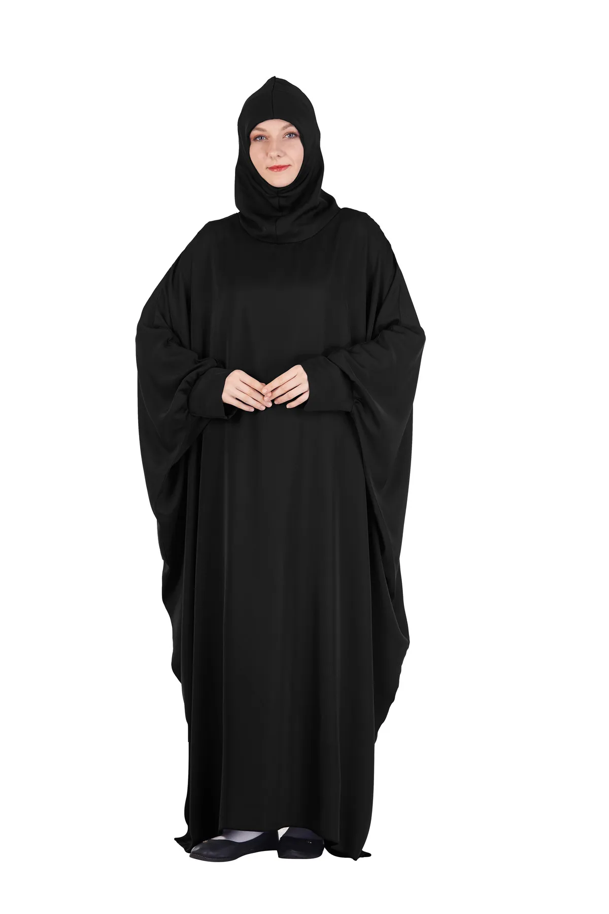 

Eid Muslim Women Hooded Hijab Dress Turkey Abaya Prayer Garment Long Khimar Jilbab Full Cover Ramadan Gown Islamic Clothes Niqab