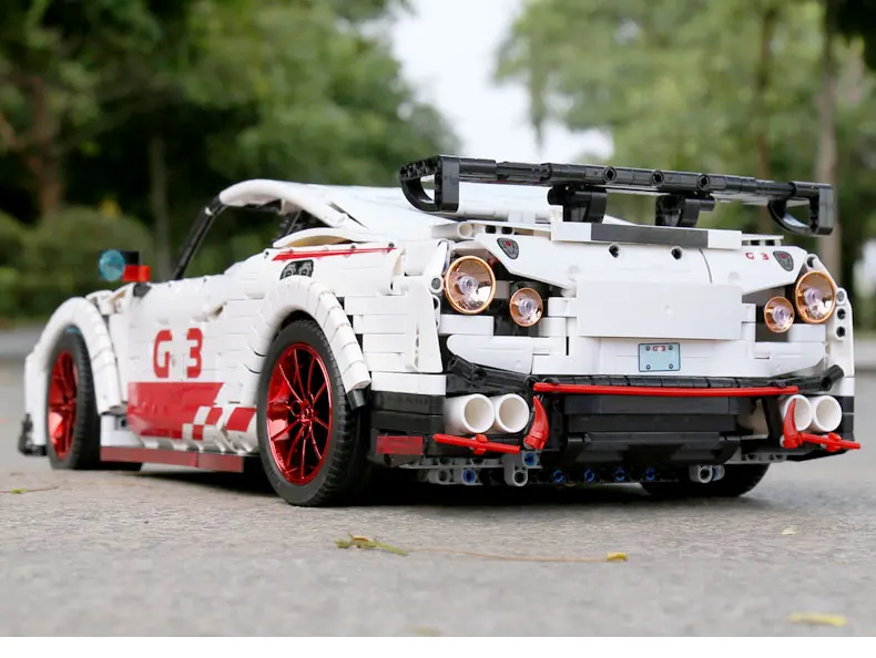 Yeshin Technic Машинки Игрушки MOC 25326 Nissan GTR-R35 скоростной автомобиль набор моторных автомобилей модель детские рождественские игрушки строительные блоки