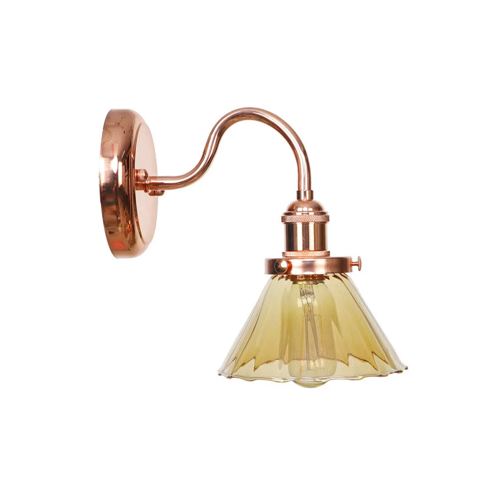 Современный настенный светильник светодиодный из розового золота с железом
