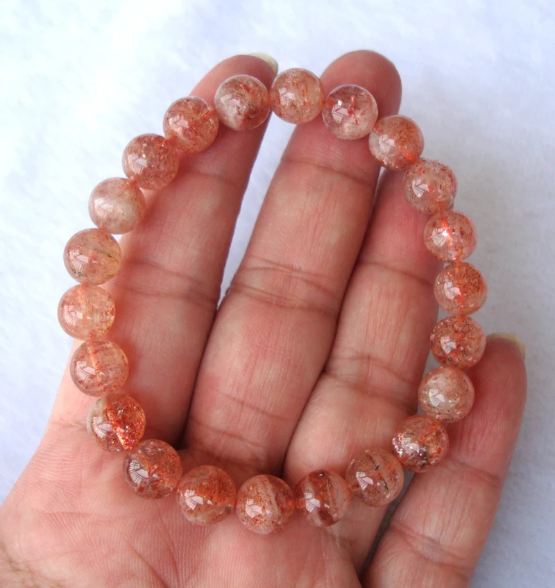 Free Shipping Natural Gold Sunstone Round 9mm Beads Bracelet Women Jewelry Accessories Weddings Parties Birthday Gift |