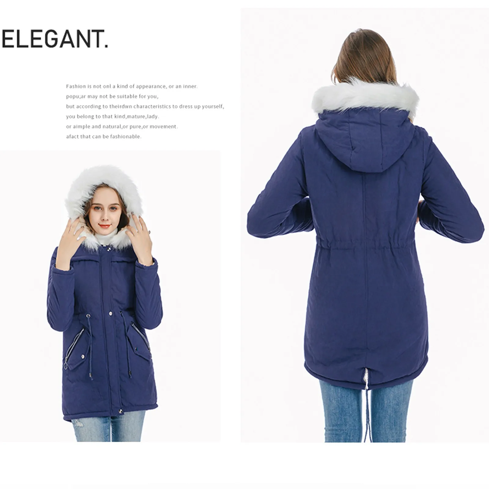 

New Winter Women Jacket Medium-long Thicken Plus Size XXXL Outwear Hooded Wadded Coat Slim Parka Cotton-padded Jacket Overcoat