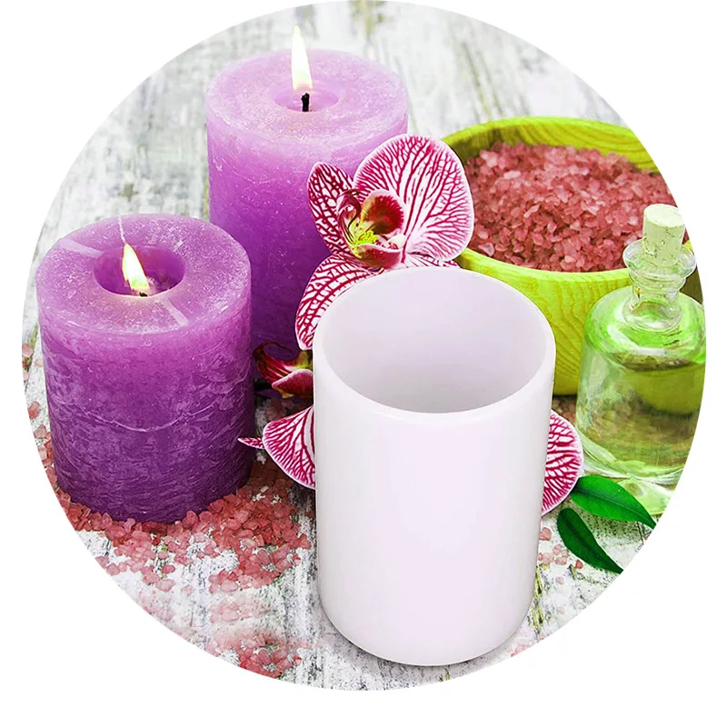 

Cylinder Silicone DIY Epoxy Resin Aroma Candle Mold Clay Plaster Craft Casting Home Decoration Model