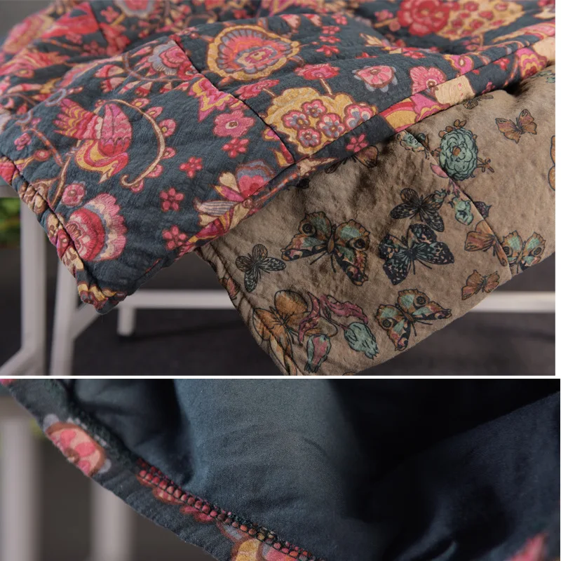 2020 утолщенная свободная стеганая хлопковая и льняная юбка в этническом стиле с