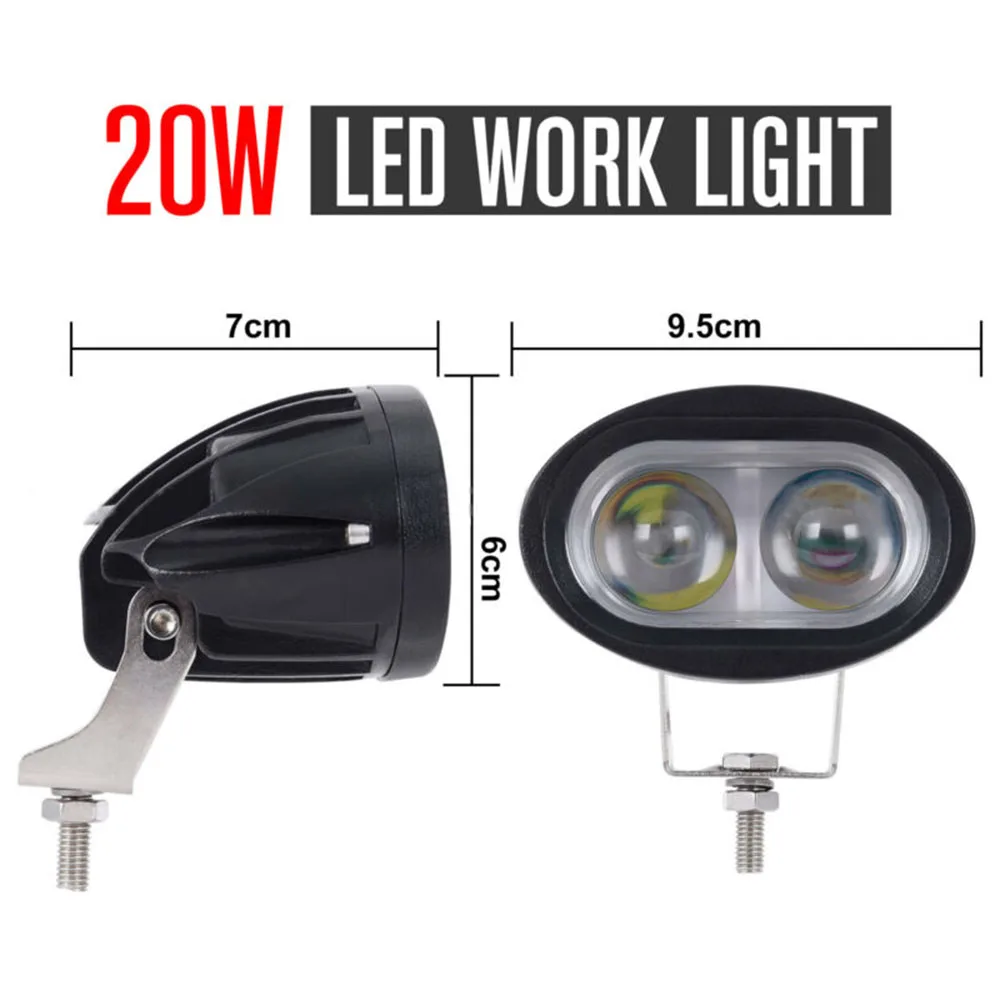 

SUV LED Work Light 1.1 inch 20W 3600LM Lamp Marine Off-Road Waterproof