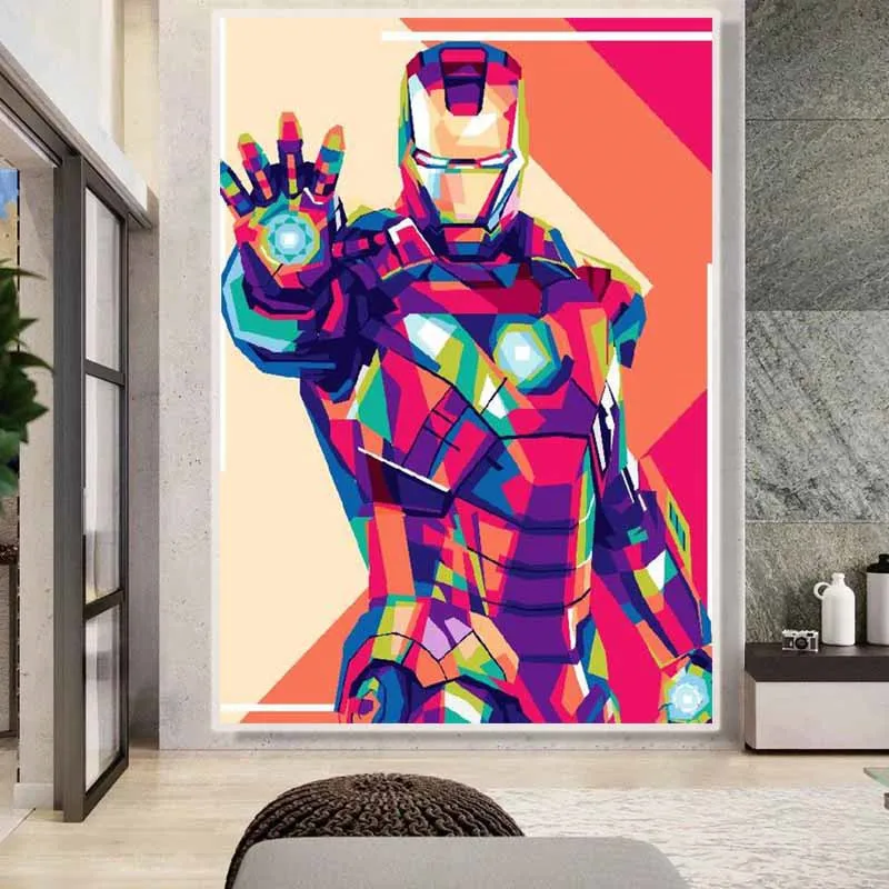 

Iron Man Canvas Painting Marvel Superhero Home Decor Print Wall Art Bedroom American Style Classical Movie Poster Print Cuadros