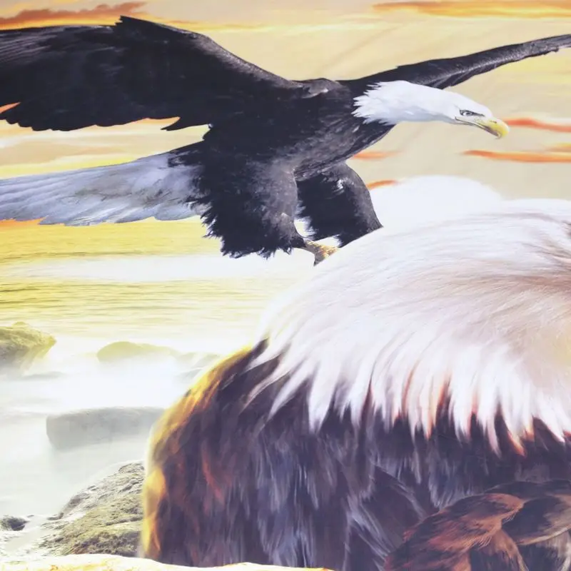 Flying Eagle Pattern Quilt Cover with 2Pillowcase Fashion Bedding 3 Piece Set 3D Printing Available In Multiple Size | Дом и сад