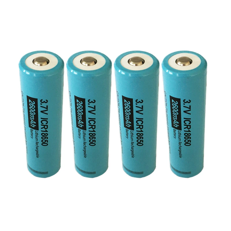 

Акция, 4x PKCELL Li-Ion ICR 18650 2600 мАч 3,7 в, перезаряжаемая батарея, кнопка для фонариков