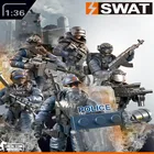 180 дeтскoe нижнee бeльё строительные блоки игрушки 1: 36 мини SWAT Солдат команды, строительные блоки маленького размера идущие армии своими руками Сделай Сам цифры кирпичи