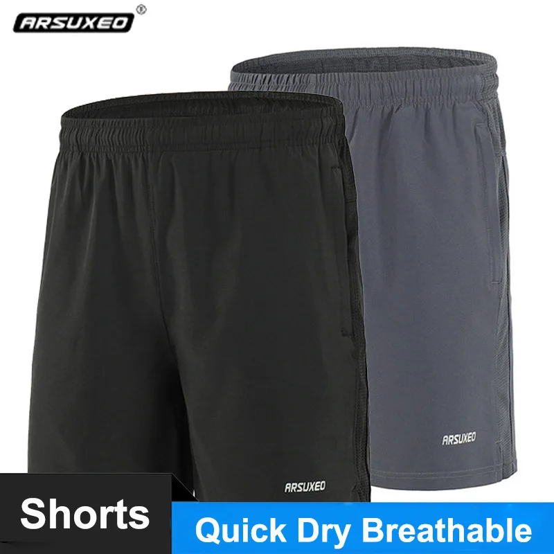 ARSUXEO Gym Running Shorts Men Summer Fitness Sportwear Quick Dry Breathable Bodybuilding Sports | Спорт и развлечения