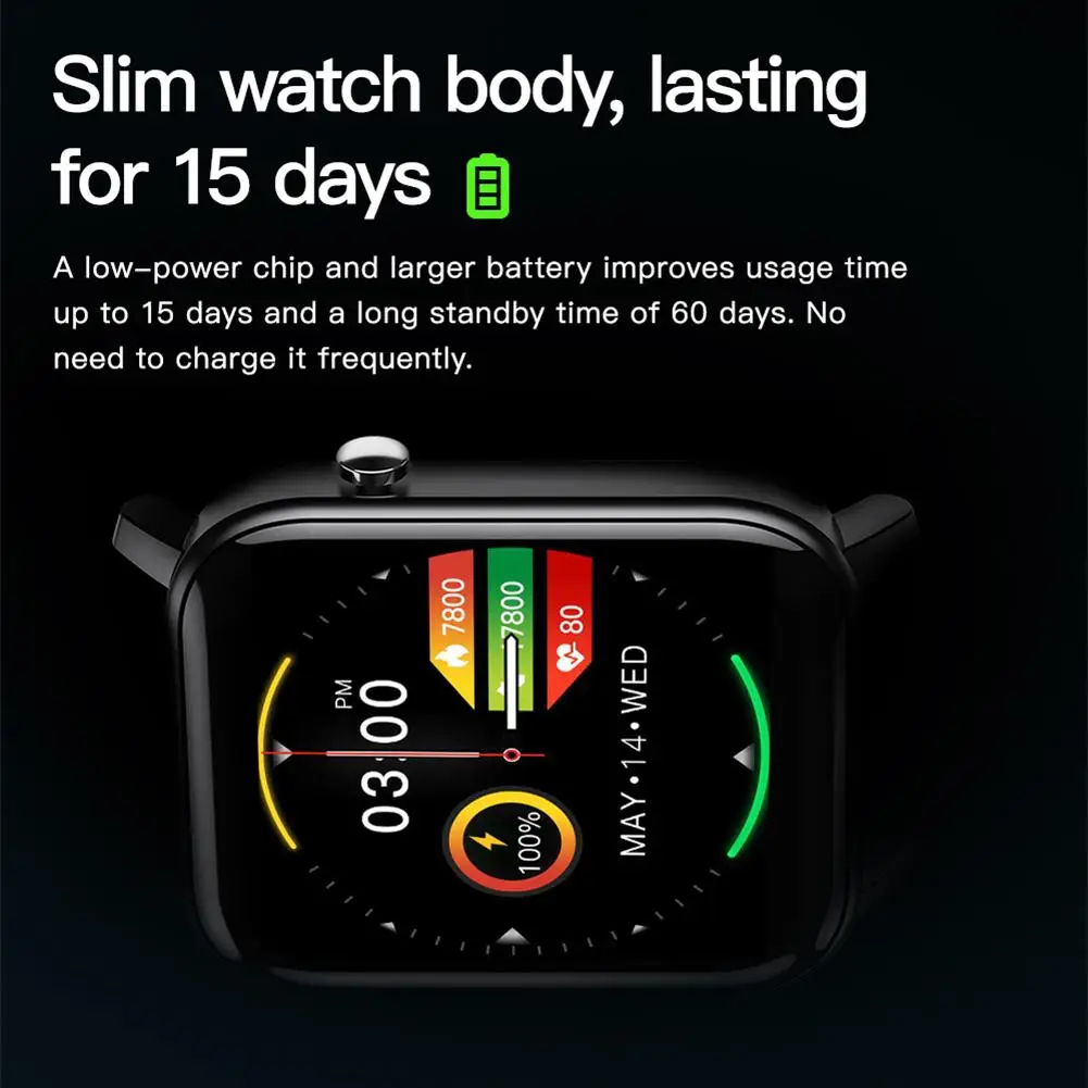 

2020 New Smart Watch Sports Watch IP68 Waterproof Men Fitness Tracker Pedometer Information Reminder Bluetooth Smart Bracelet