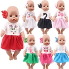Одежда для кукол с милым рисунком юбка с вуалью + шпилька для волос для 18-дюймовой американской куклы 43 см Одежда для новорожденных девочек ПОКОЛЕНИЯ