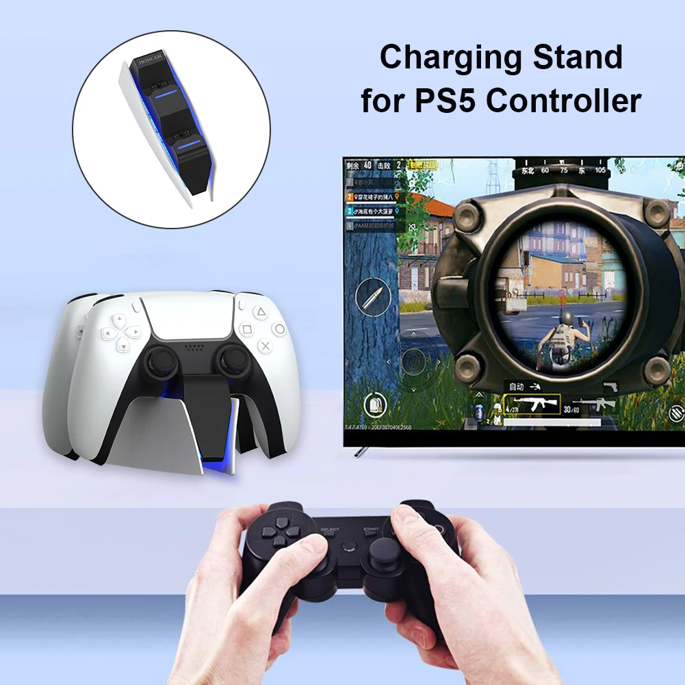 Зарядная док-станция для беспроводных геймпадов PlayStation 5 DualSense USB Type-C | Электроника