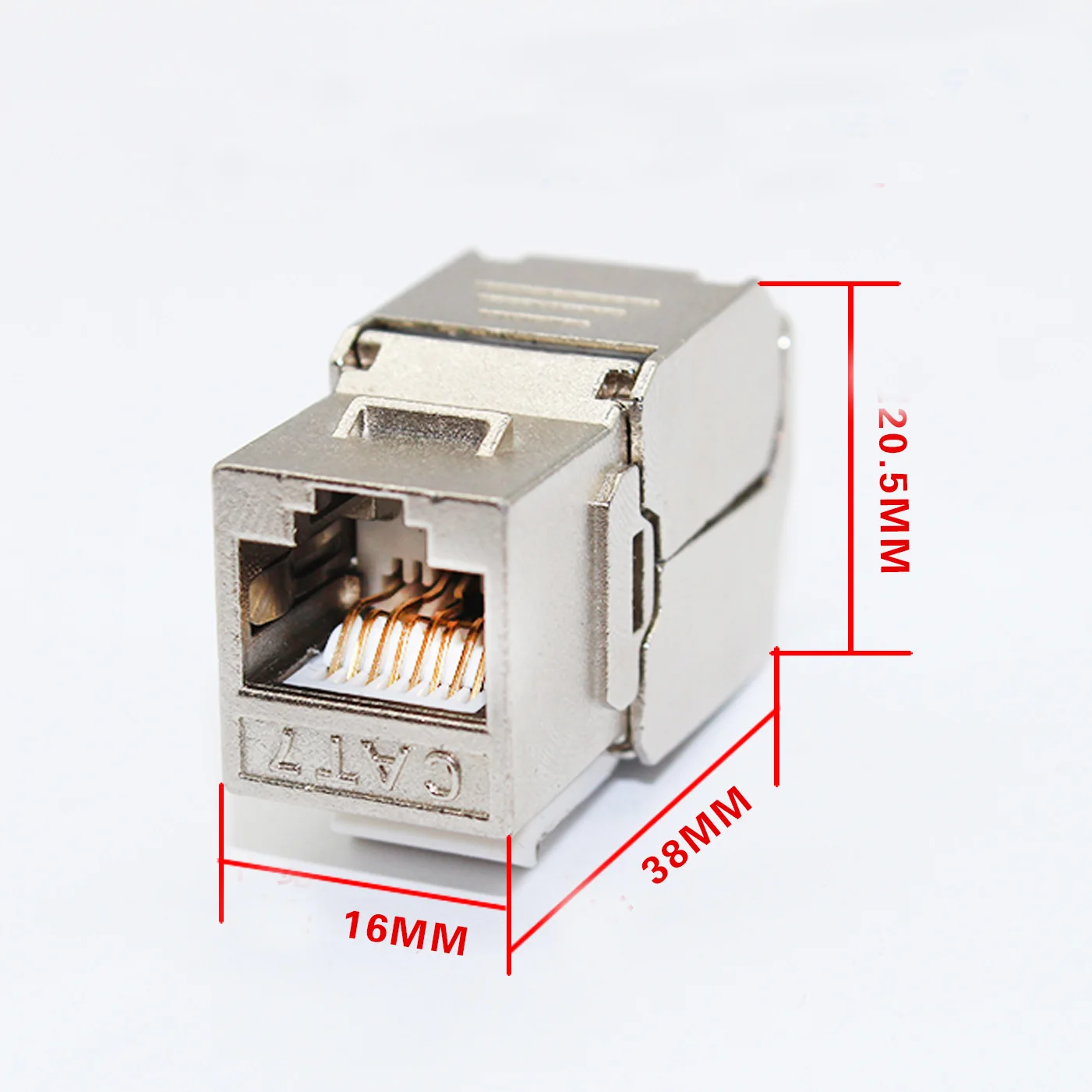 10 шт./лот RJ45 Keystone Cat7 Cat6A Экранированный FTP цинковый сплав модуль Гб сеть Jack 180