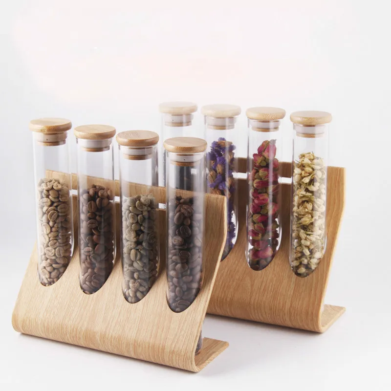 Украшение для обжарки дисплея банка кофе в зернах дисплей стенд цветок фруктовый