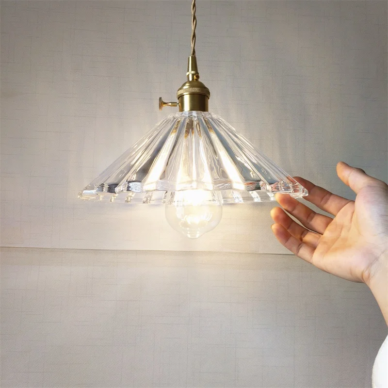 Латунная стеклянная Скандинавская японская и американская Люстра для столовой