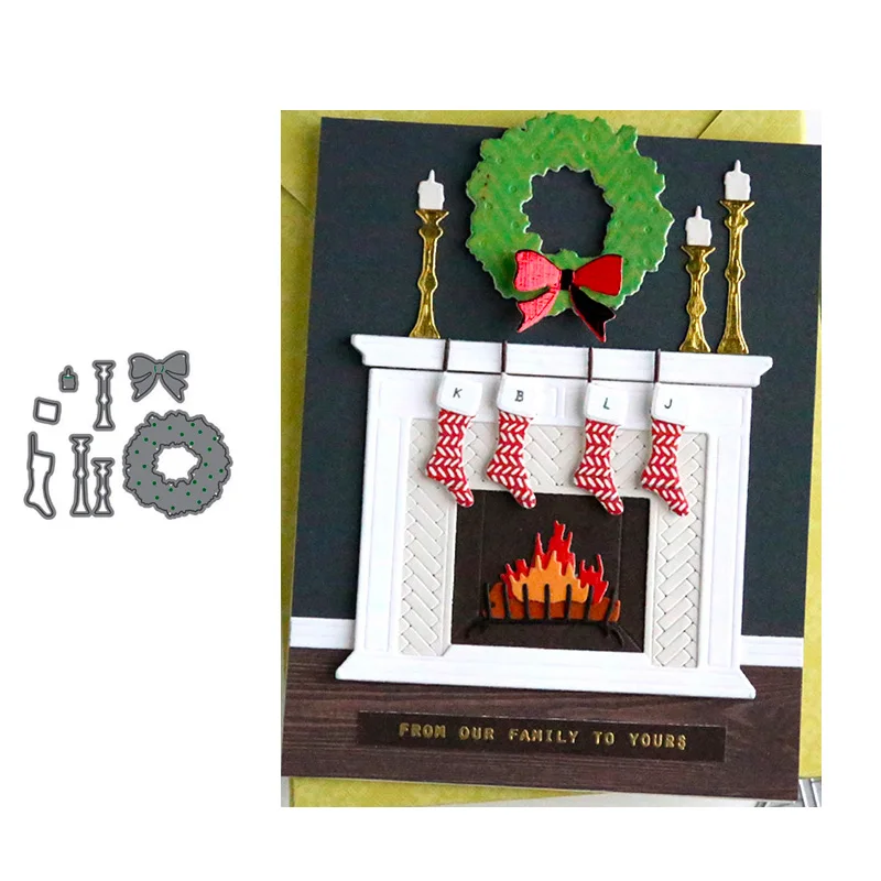 

New Design Metal Cutting Dies Wreath Bow Socks Craft Stencil Diy Scrapbooking Handmade Card Make Shape Album Decor Mold Model
