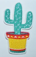 5 pcs cactus desert flower southwest embroidered applique iron on patch new about 5 5 9 5 cm
