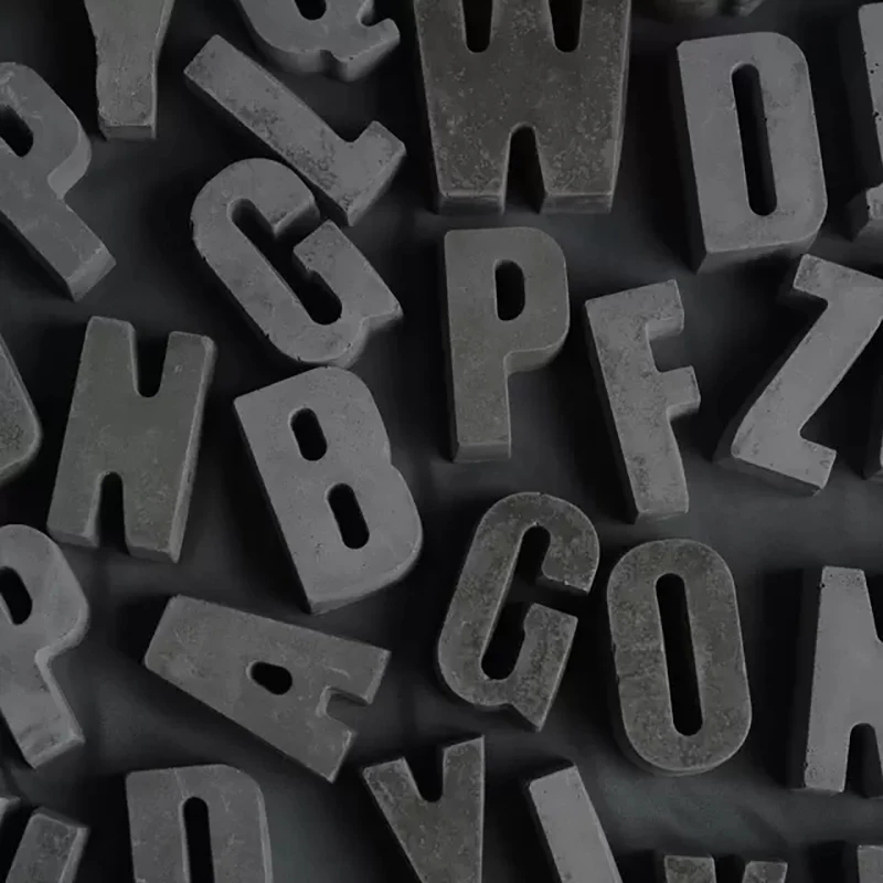 

English Alphabet concrete Molds 26 Capital Letter Mold 3D English Letters Molds Alphabet Decorative Letters Silicone Mold