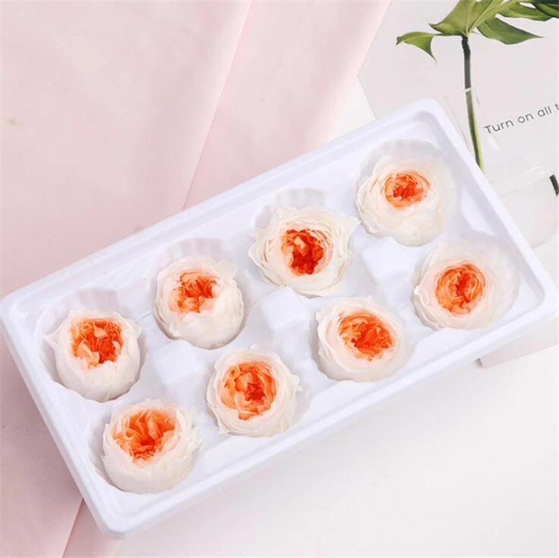 

8 PCS/Box Grade A 4-5 CM Eternal Austin Eternal Artificial Rose Eternal Mother's Day Valentine's Day Wedding Decoration