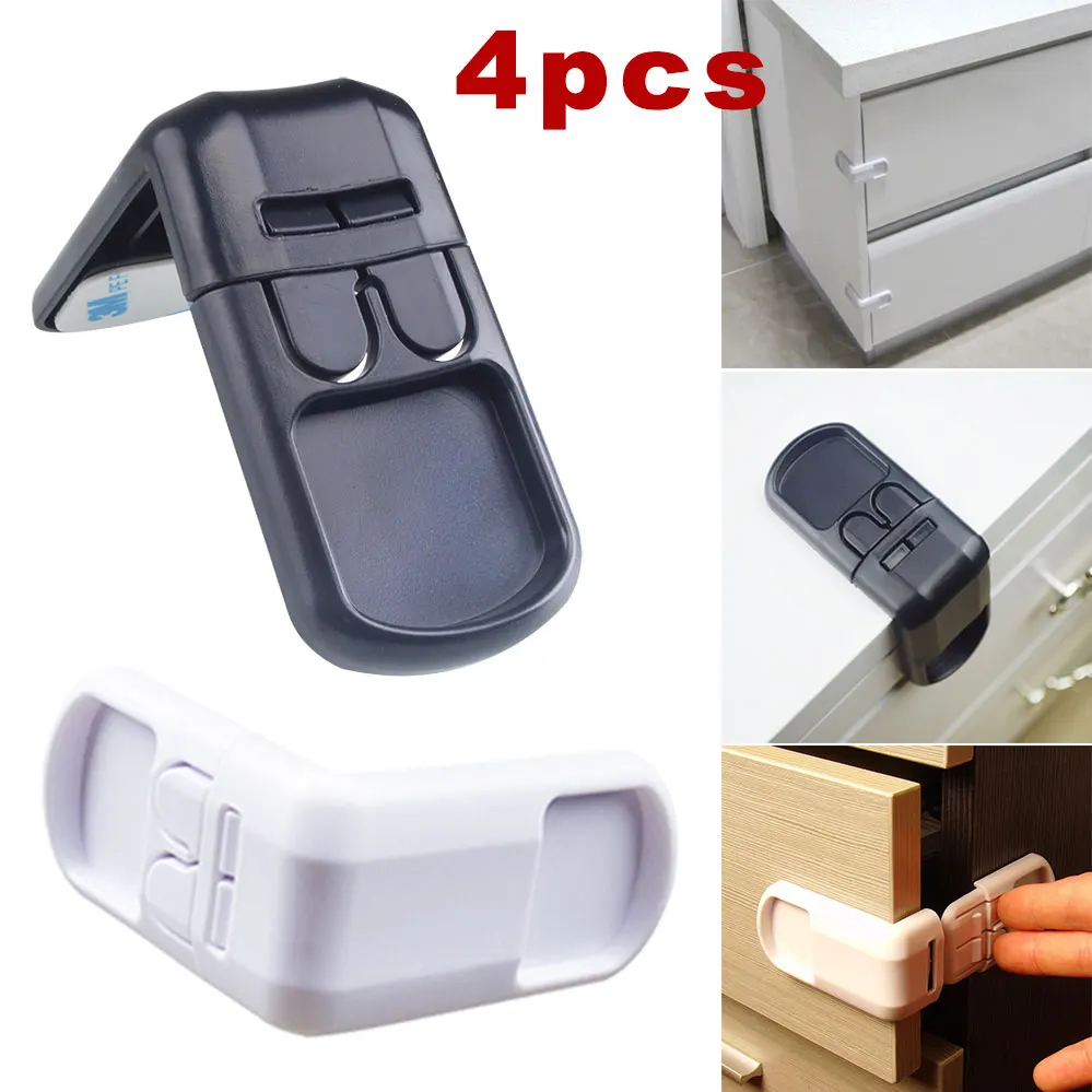 4 шт. многофункциональный детский замок с двойной защелкой для двери ящика шкафа
