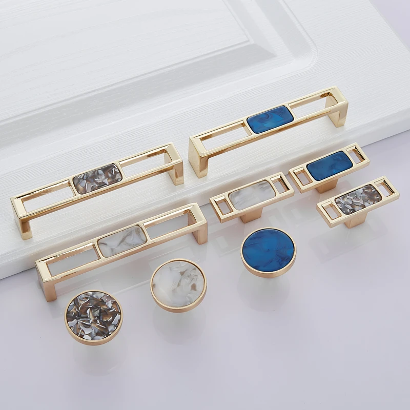 LCH в скандинавском стиле твердая латунь инкрустированная синий розовый черный