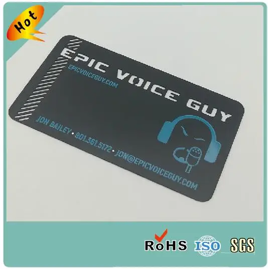 wholesale high-quality customized laser engraved matte black stainless steel metal business card