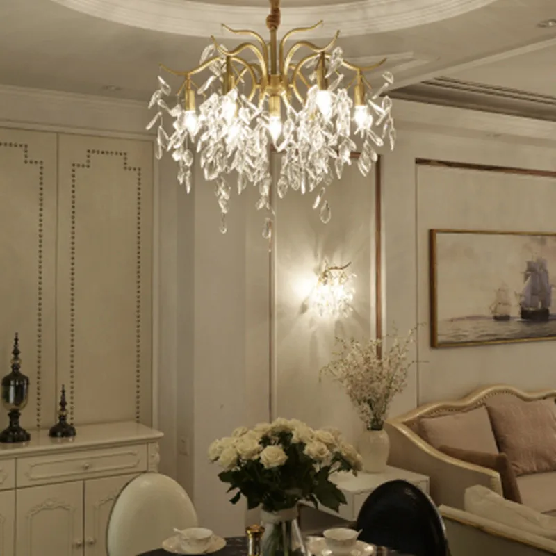 Ретро подвесной светильник в скандинавском стиле хрустальная лампа форме