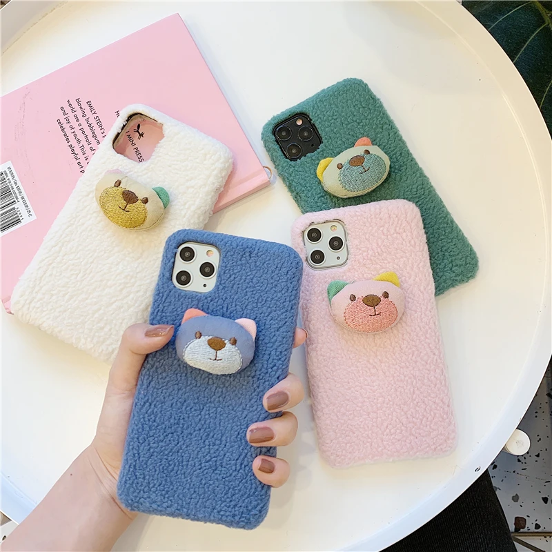 KISSCASE пушистый милый чехол для iPhone 11 Pro Max X XR Xs TPU телефона Xr 8 7 6 6s Plus оболочка |
