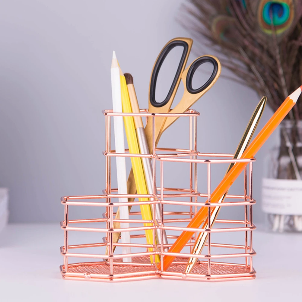 Держатель для чашки ручки стола аккуратный Железный полый органайзер макияжа