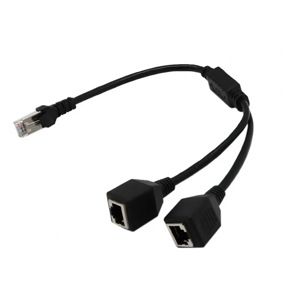 1 Male to 2 Female Ways RJ45 Ports Ethernet Network Splitter Connector Extension Cables Router LAN Double Plug Adapter | Компьютеры и