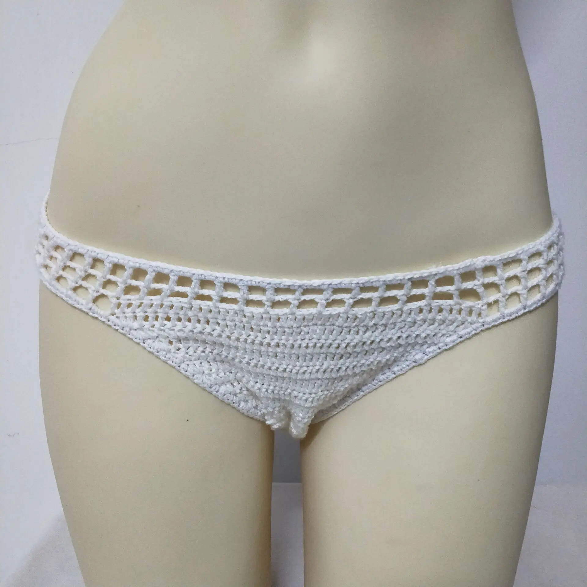 Женский сексуальный вязаный купальник бикини Boho Thong купальник ручной работы трикотажные шорты