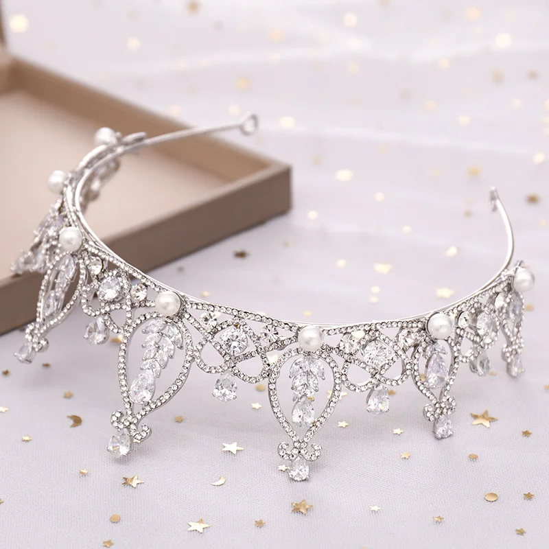 Fashion Bridal Crown Luxury Zircon Handmade Shiny Tiaras Weeding Hairband Women Hair Jewelry Accessories VL | Украшения и