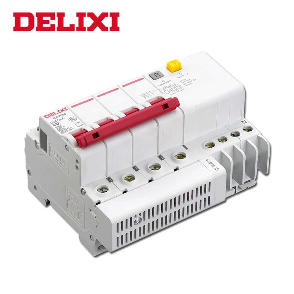 DELIXI RCBO DZ47sLE 4P Автоматический выключатель остаточного тока MCB с защитой от