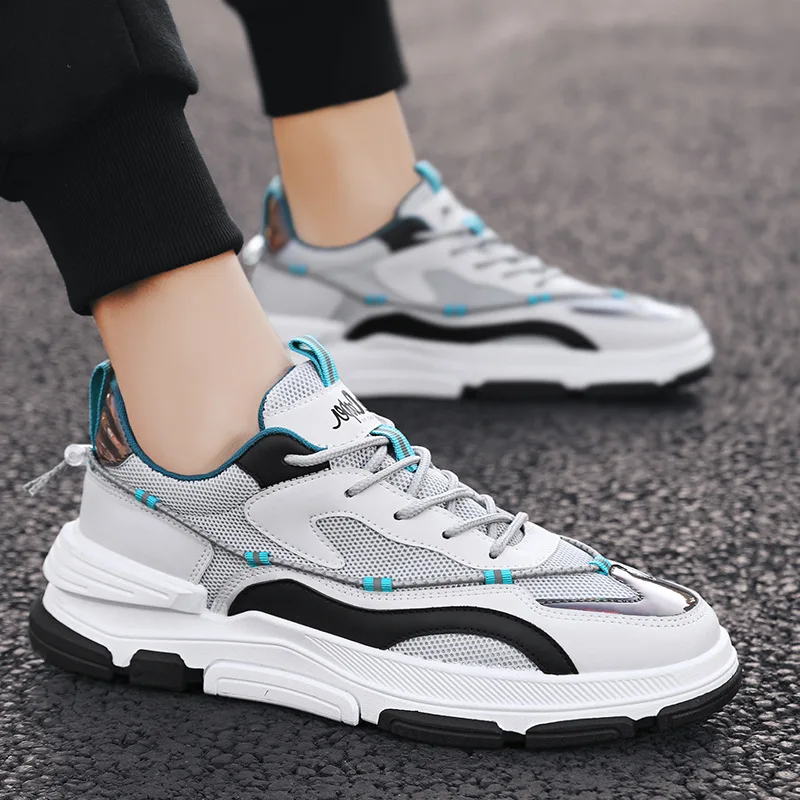 

Running Shoes Men's Lightweight Casual Mesh Breathable Fluorescent Green Comfortable Jogging Summer Large Size White Sneakers