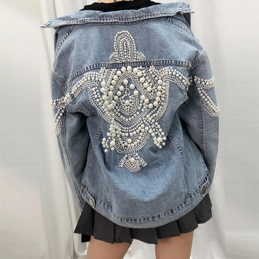 

YAMDI Denim women jacket vintage 2020 NEW autumn winter chic loose denim coat long sleeve Autumn Outerwear female boho jacket